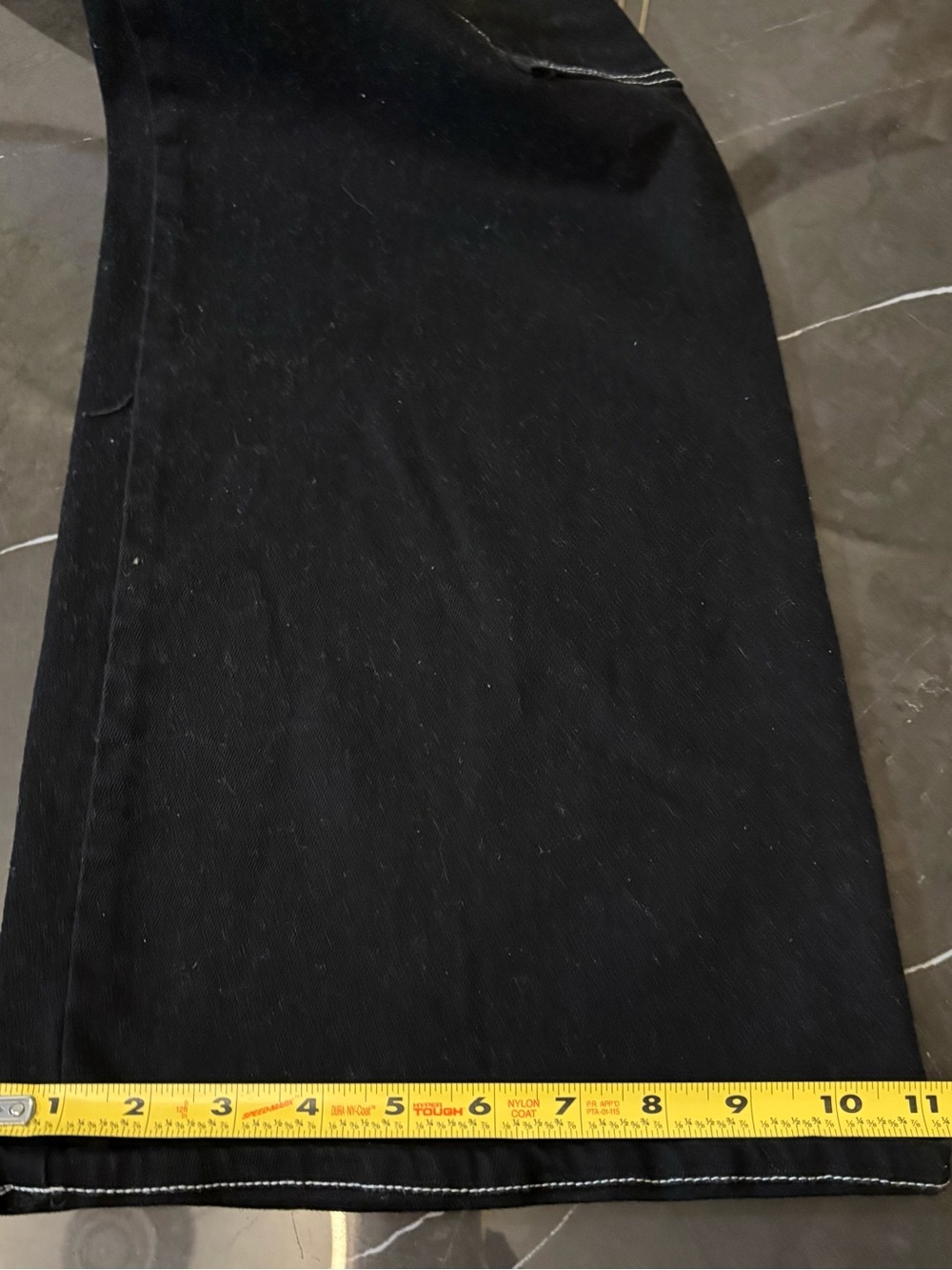 Altar'd State Black Wide-Leg Cargo Pants with White Contrast Stitching Large - Picture 9 of 9